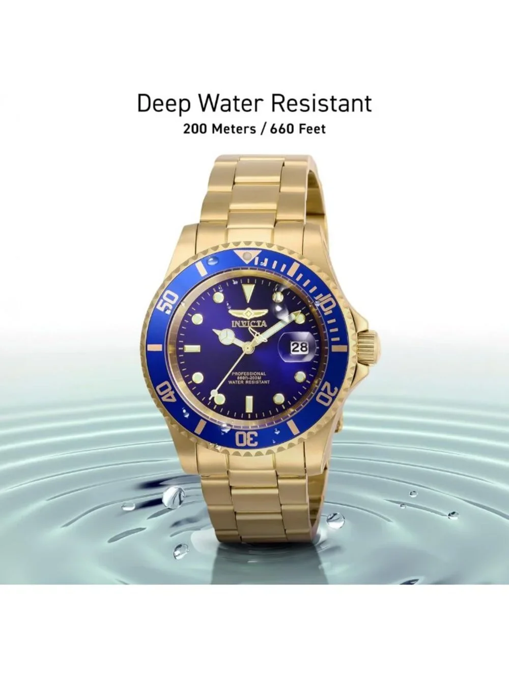 Men's Pro Diver Quartz Watch - Stainless Steel Strap, Water Resistant, Stylish